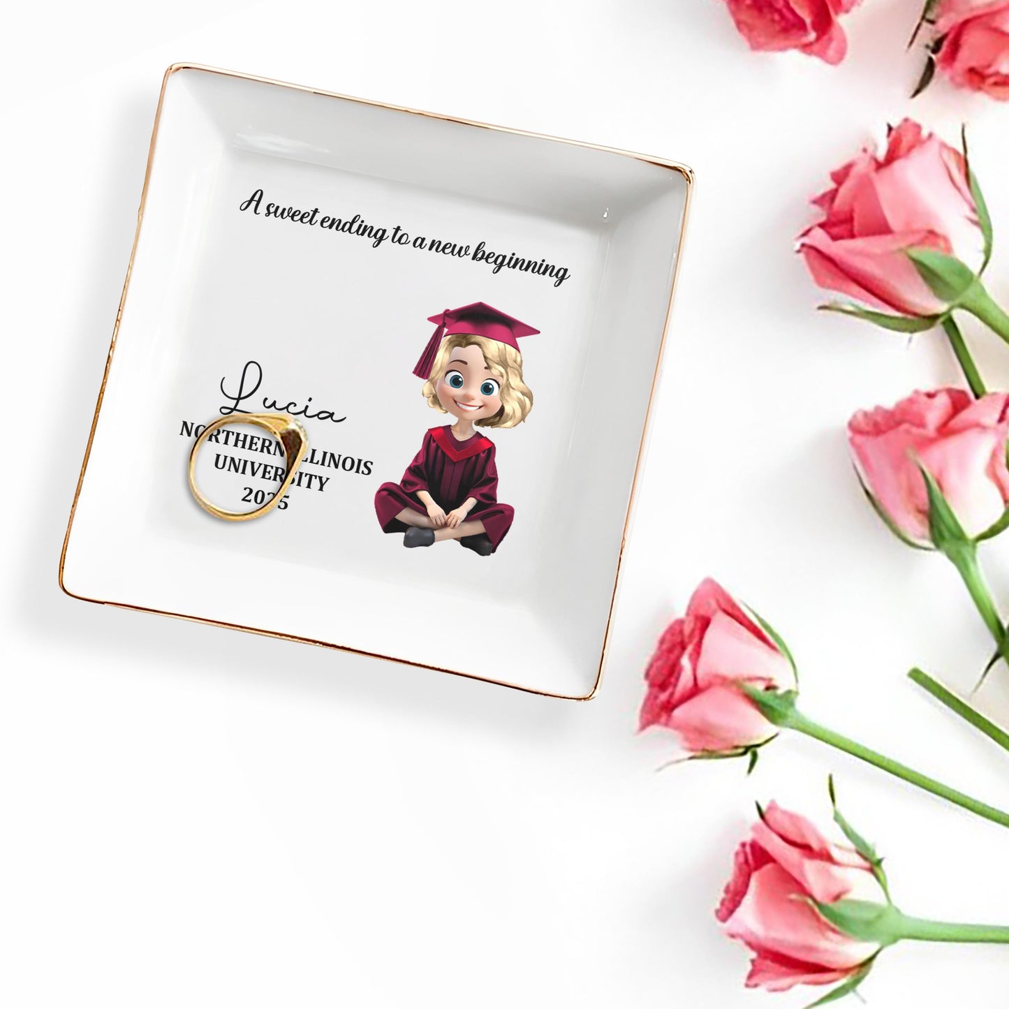 A Sweet Ending To A New Beginning, Graduation Cap and Cartoon Graduate