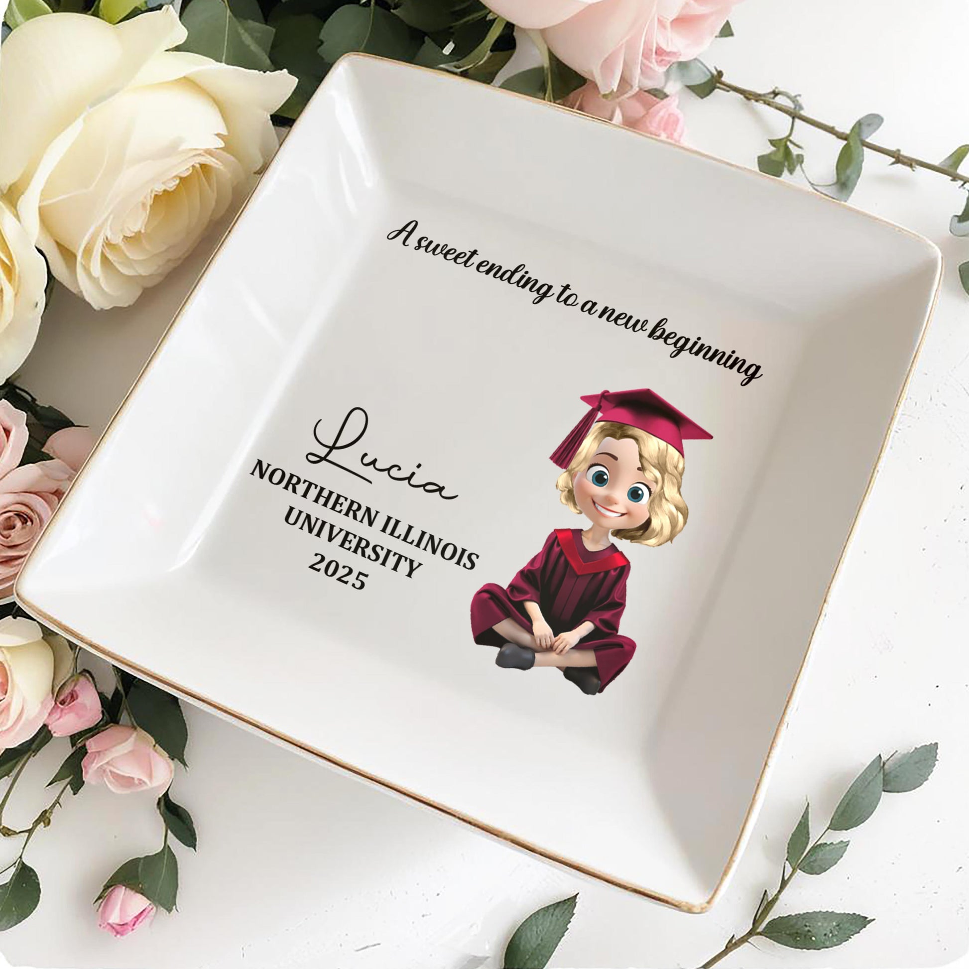 A Sweet Ending To A New Beginning, Graduation Cap and Cartoon Graduate