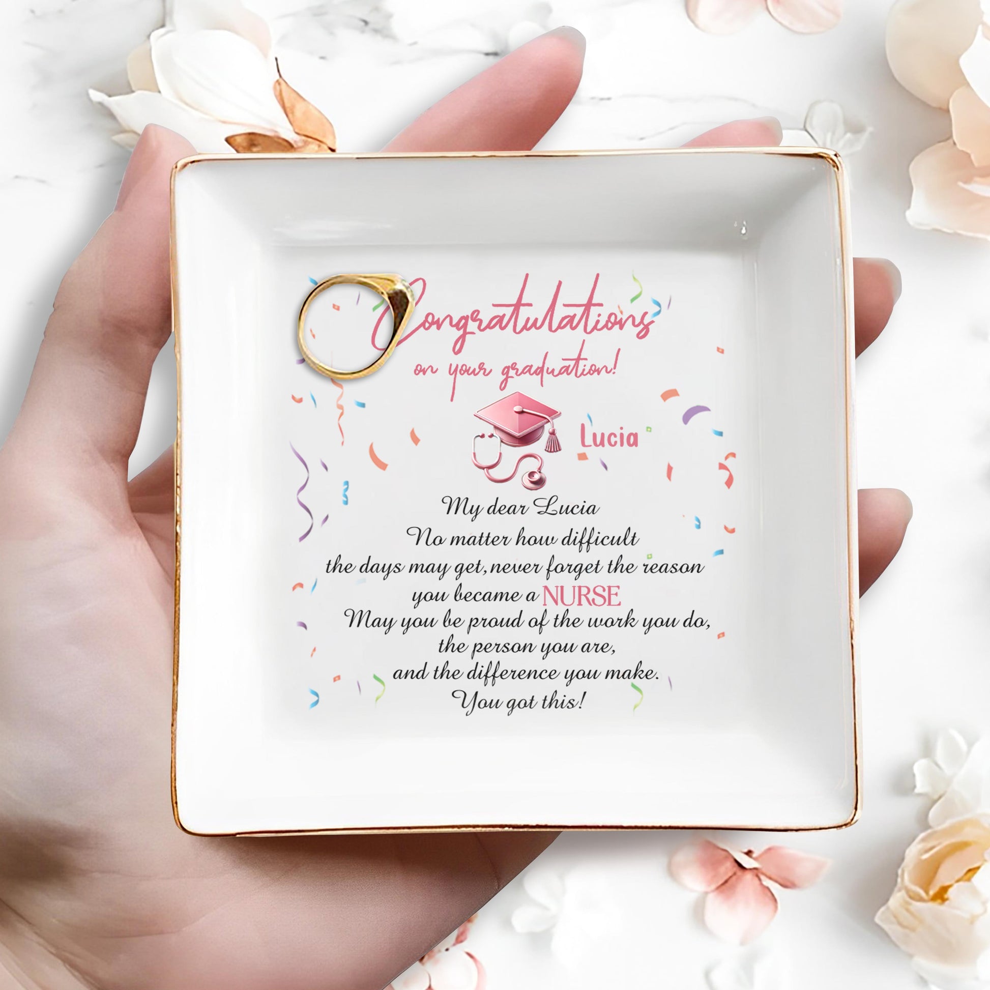 Congratulations On Your Graduation! Graduation Cap And Confetti