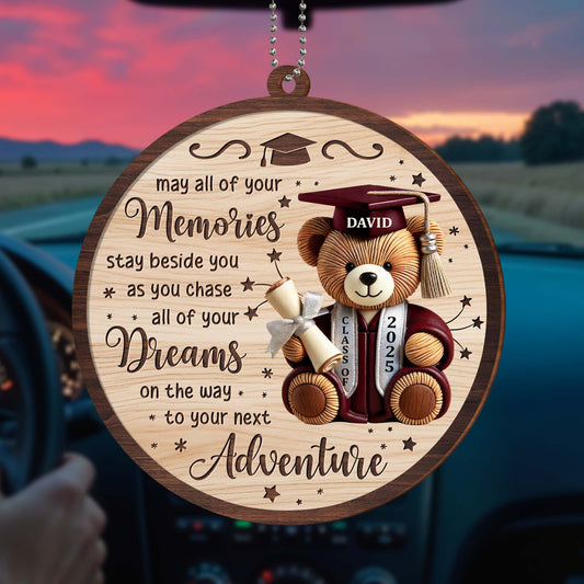 May All Of Your Memories Stay Beside You, Teddy Bear and Graduation Cap