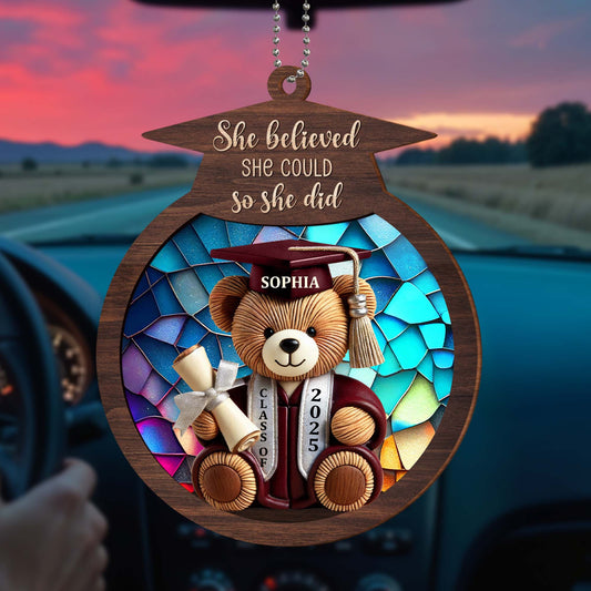 She Believed She Could So She Did, Teddy Bear, Graduation Cap