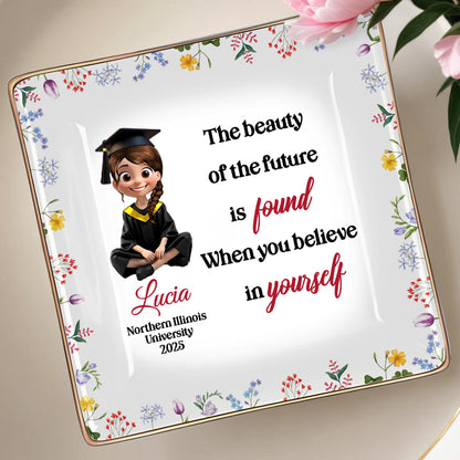 The Beauty Of The Future Is Found When You Believe In Yourself, Graduate Cartoon And Wildflowers