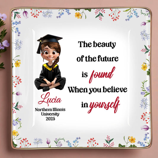 The Beauty Of The Future Is Found When You Believe In Yourself, Graduate Cartoon And Wildflowers