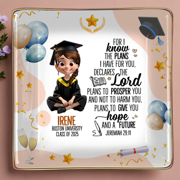 For I know the plans I have for you, declares the Lord, Graduation Cap and Balloons