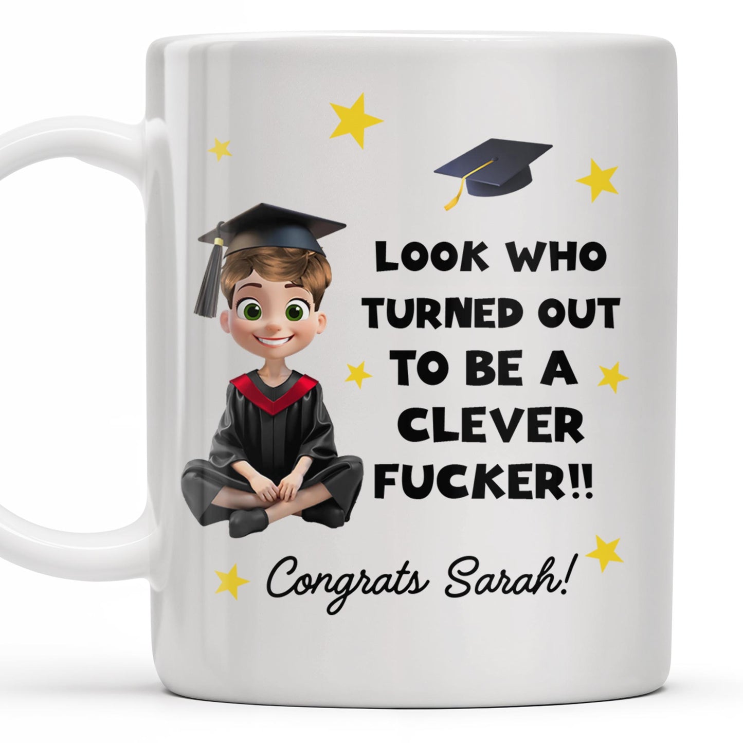 Look Who Turned Out To Be A Clever F*cker, Graduation Cap and Stars