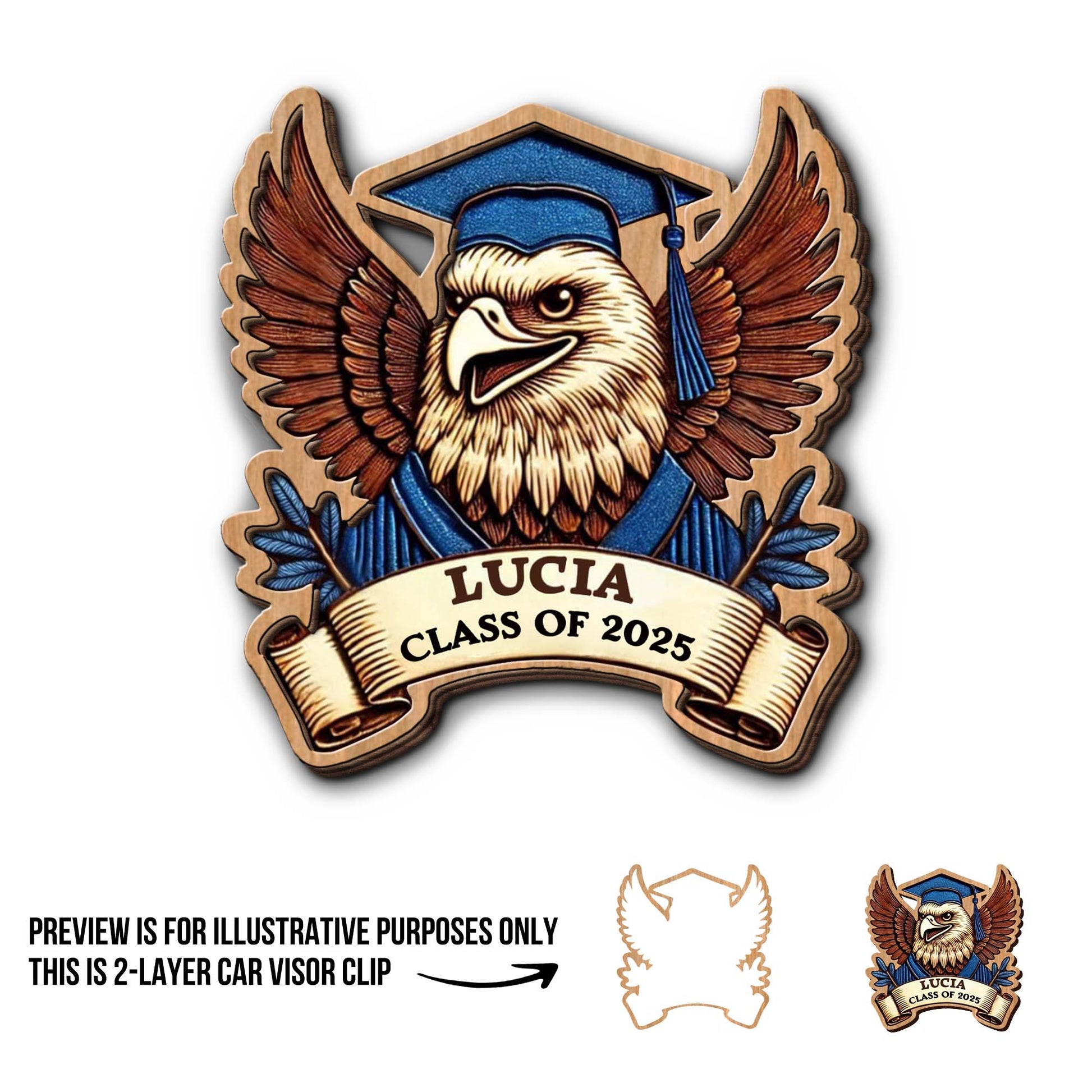 Celebrate Academic Achievements With This Graduation Eagle And Banner Design