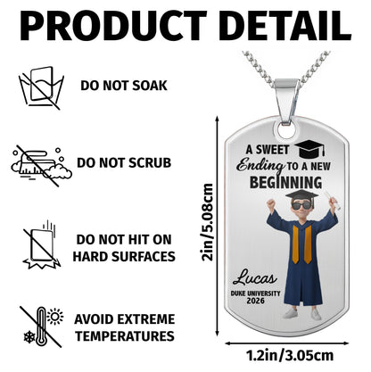 A Sweet Ending To A New Beginning Graduation Cap And Diploma