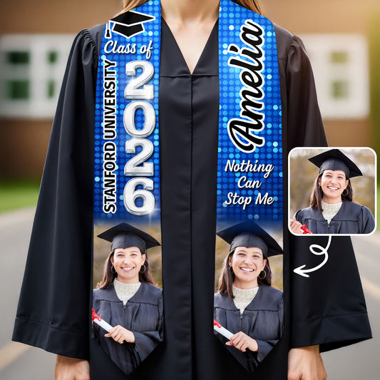 Class Of Nothing Can Stop Me Photo Graduation Cap Design