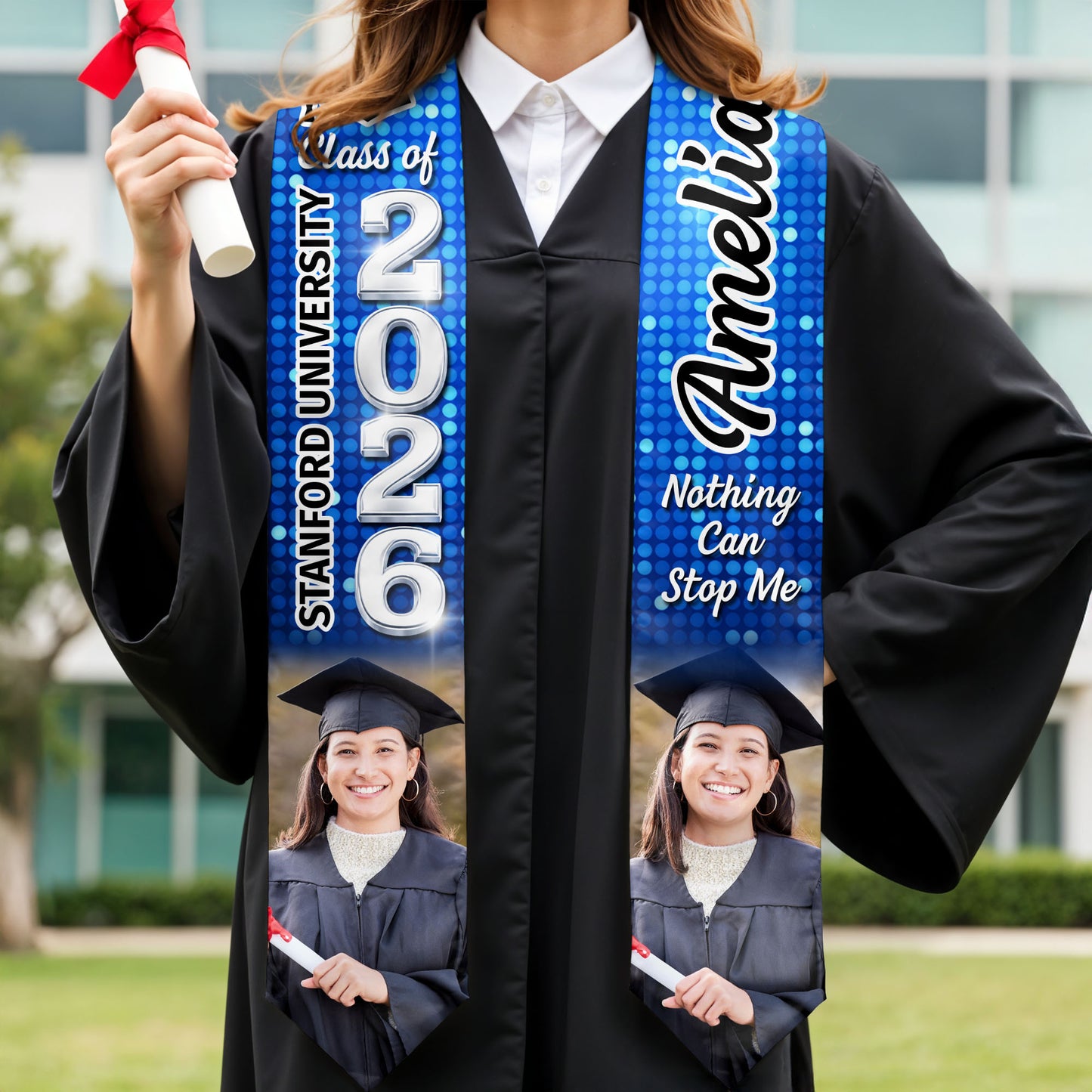 Class Of Nothing Can Stop Me Photo Graduation Cap Design