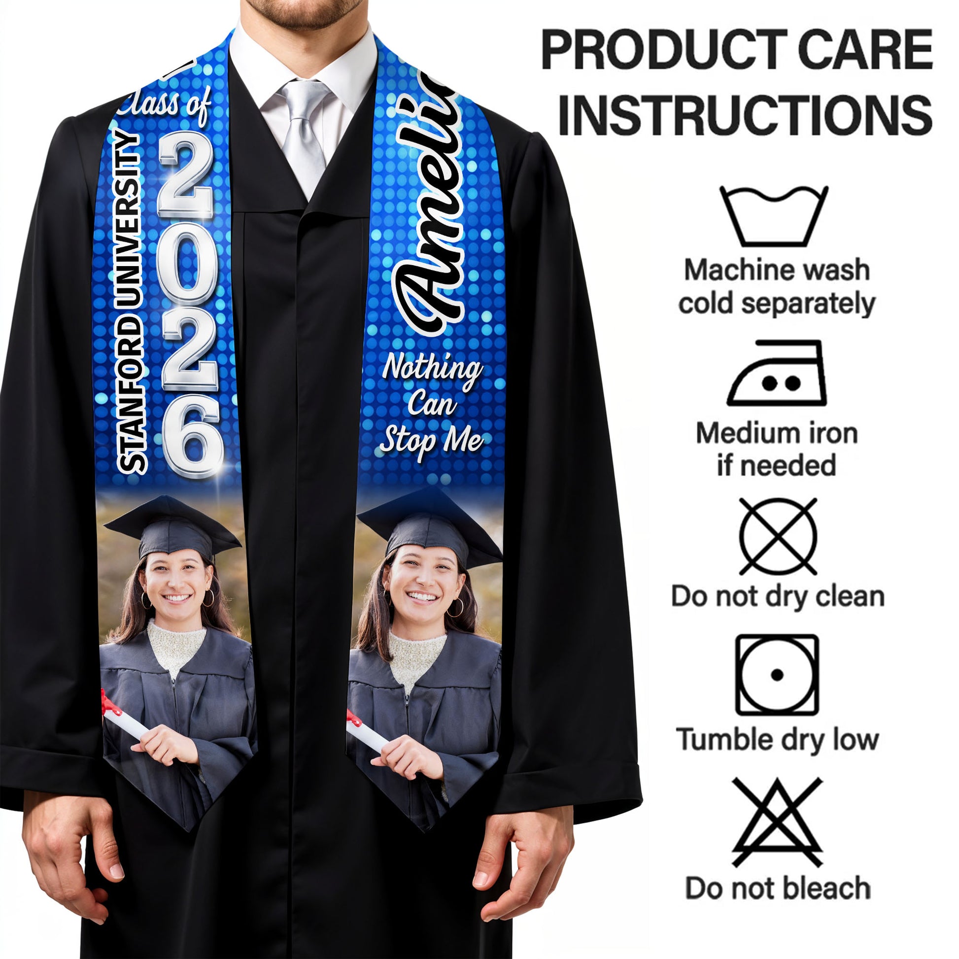 Class Of Nothing Can Stop Me Photo Graduation Cap Design