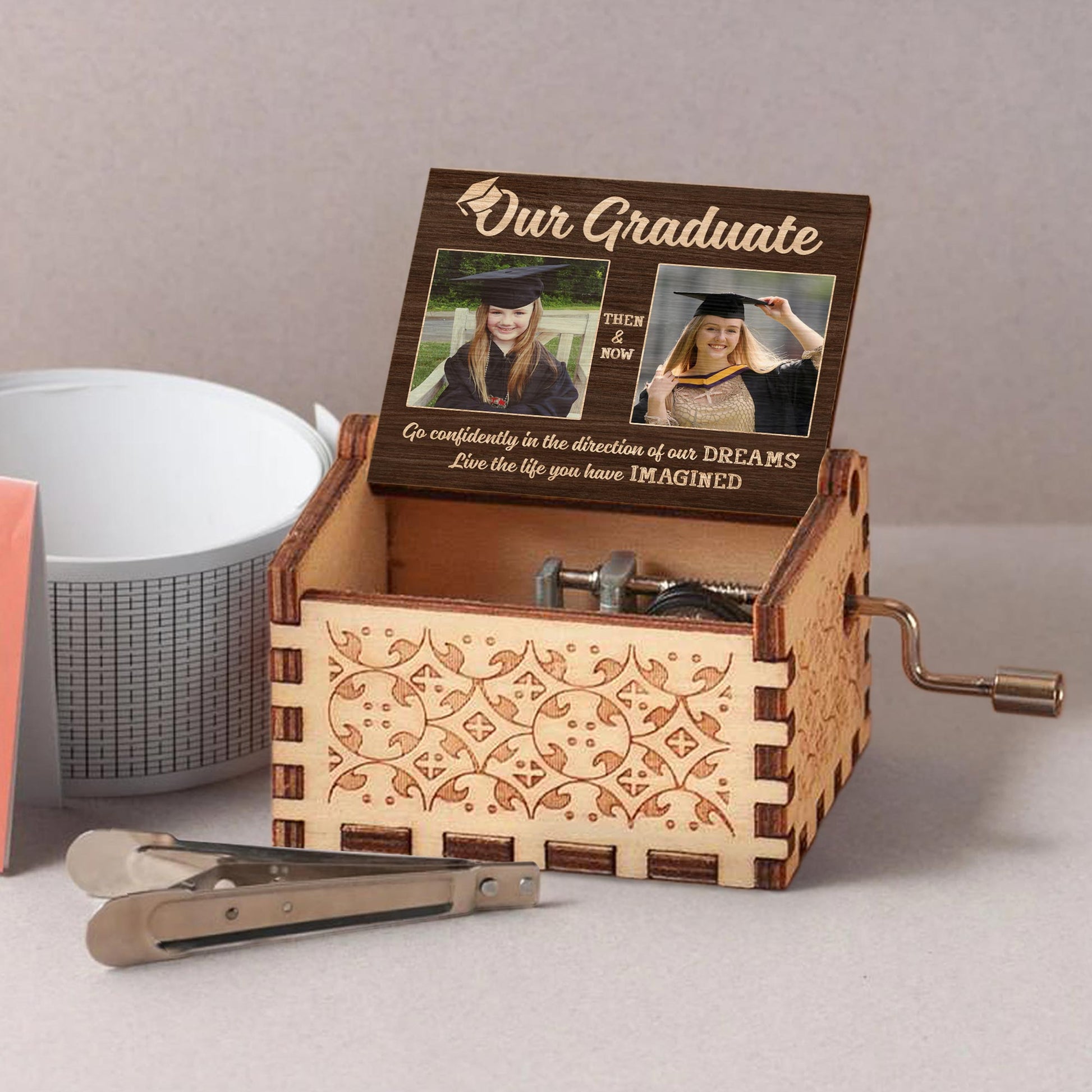 Go Confidently in the Direction of Our Dreams, Graduation Cap and Photos