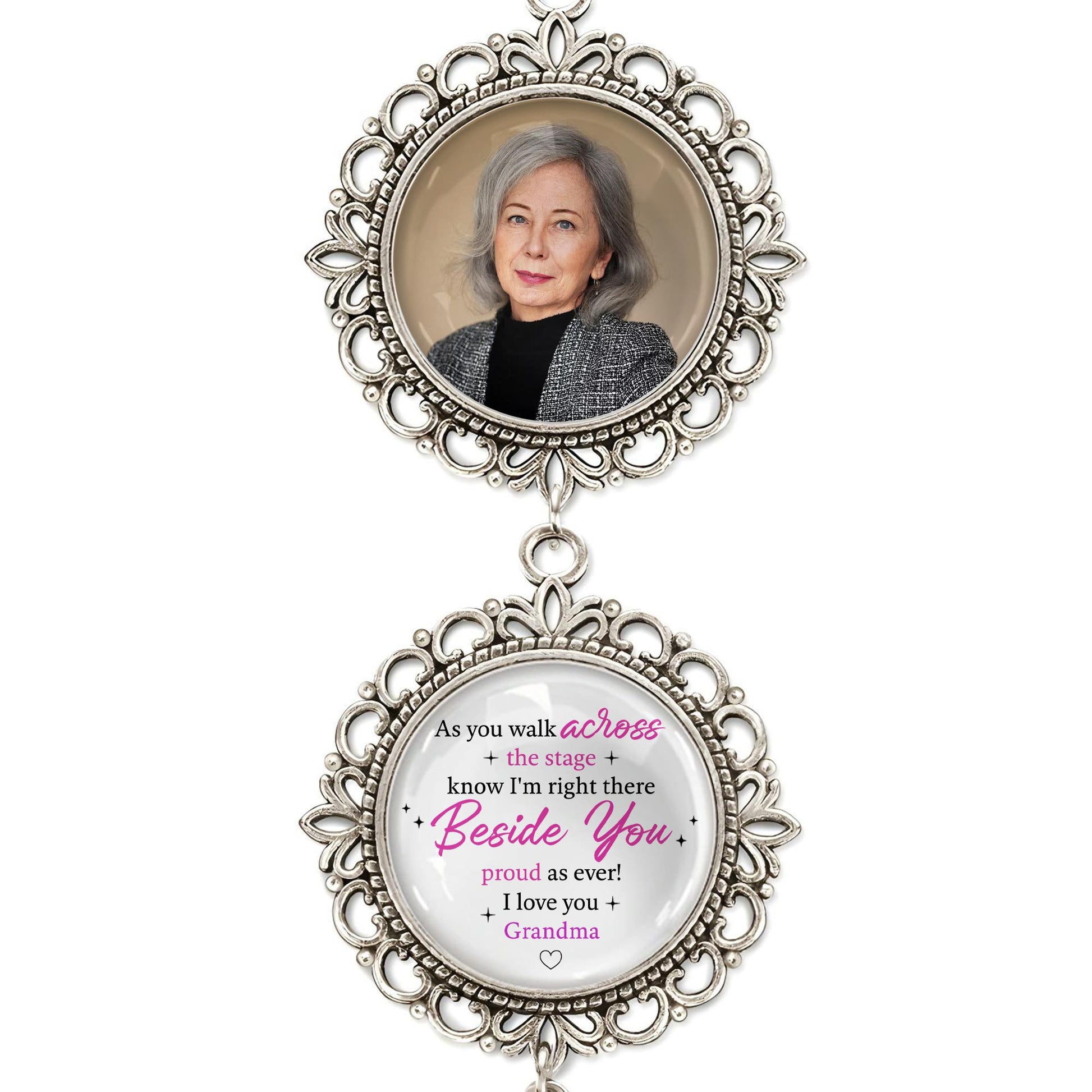 As You Walk Across The Stage, Know I’m Right There Beside You, Angel Wing and Pendant Charm