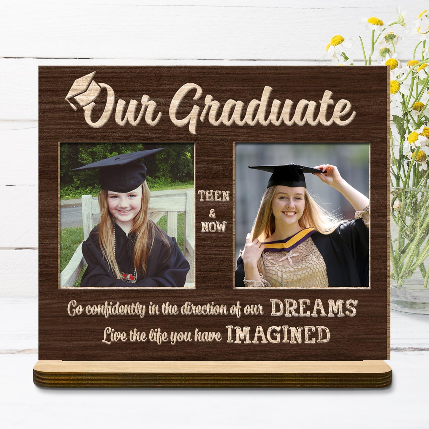 Go Confidently In The Direction Of Your Dreams, Live The Life You Have Imagined, Graduation Cap And Diploma