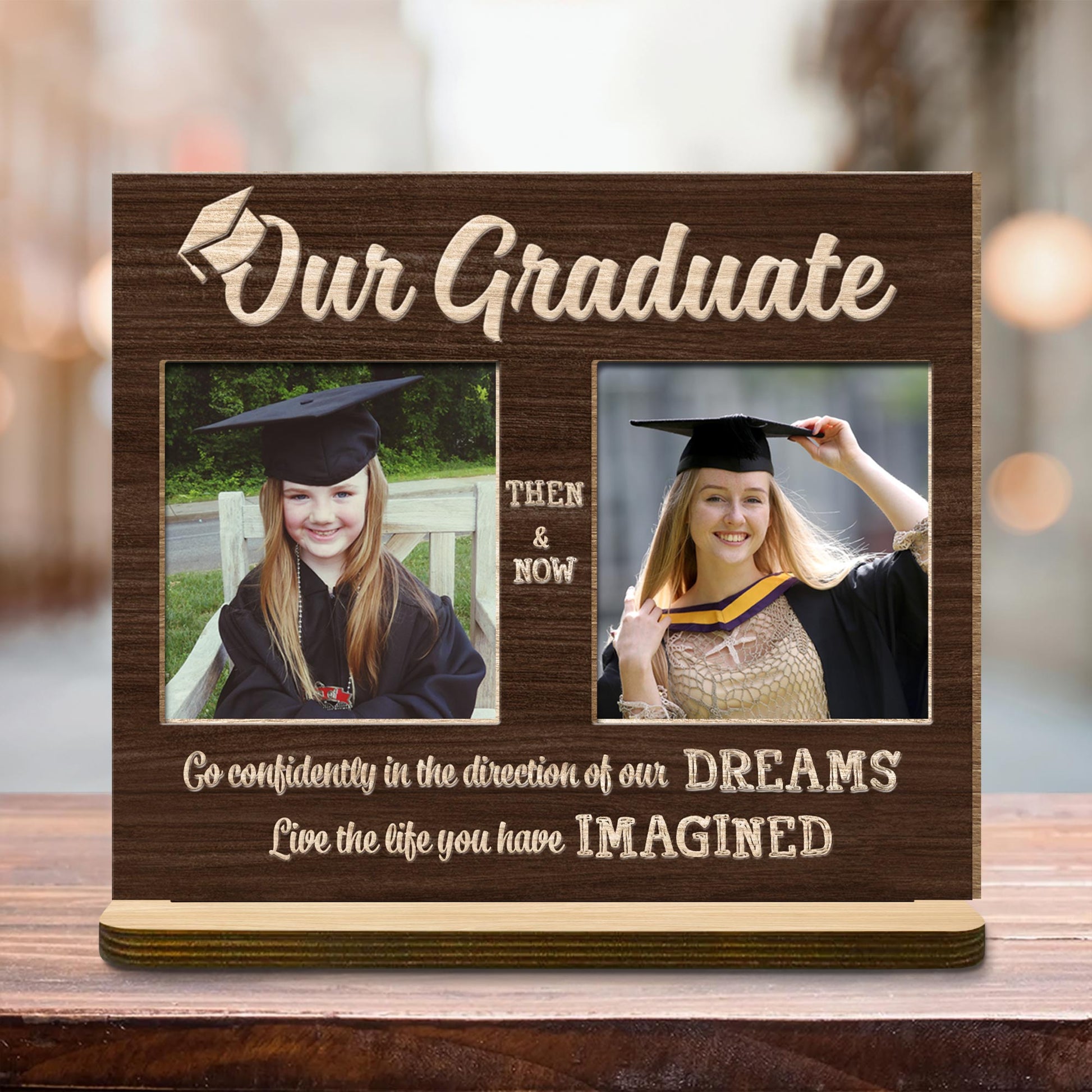 Go Confidently In The Direction Of Your Dreams, Live The Life You Have Imagined, Graduation Cap And Diploma