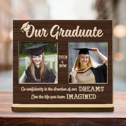 Go Confidently In The Direction Of Your Dreams, Live The Life You Have Imagined, Graduation Cap And Diploma