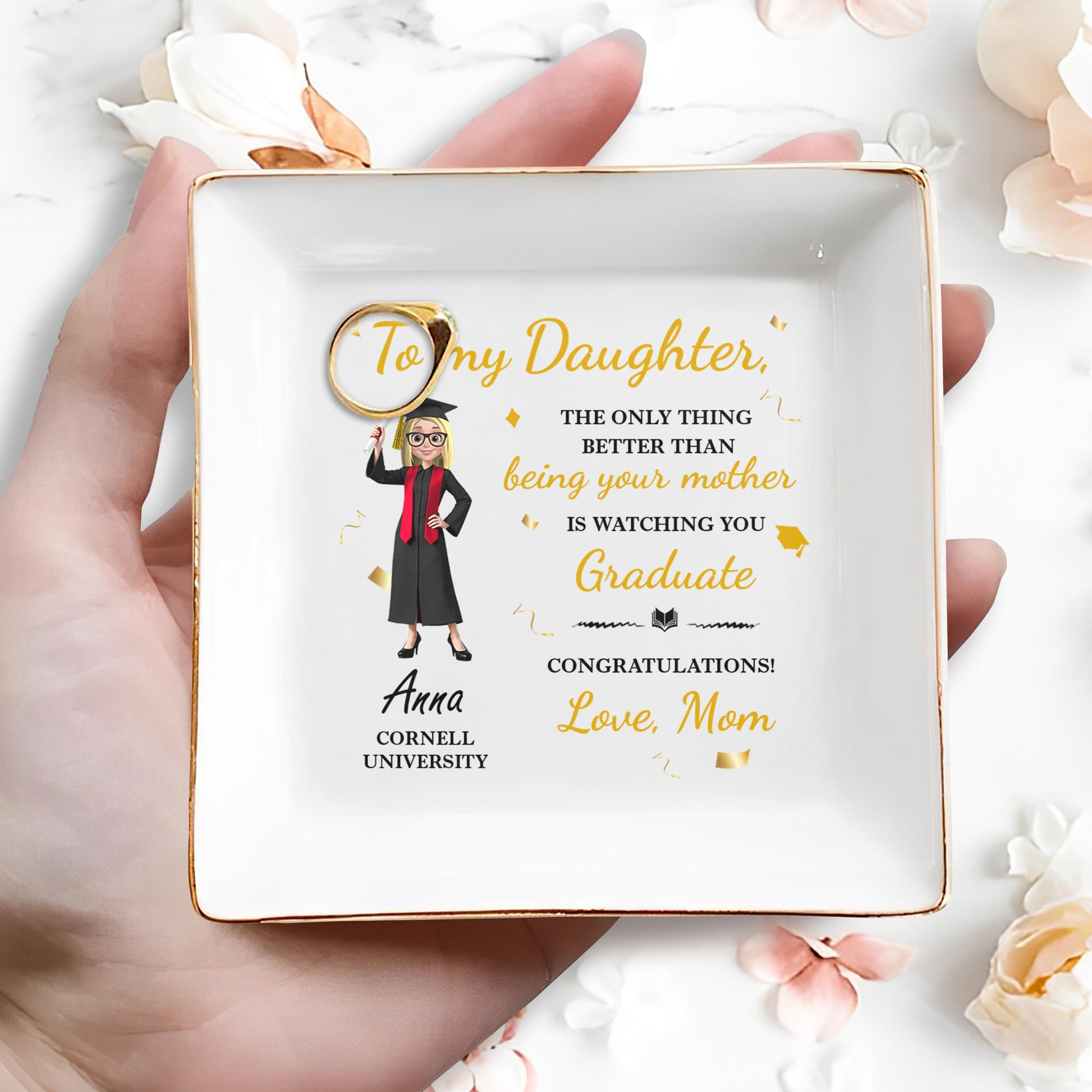 To My Daughter, The Only Thing Better Than Being Your Mother Is Watching You Graduate, Graduation Cap and Diploma