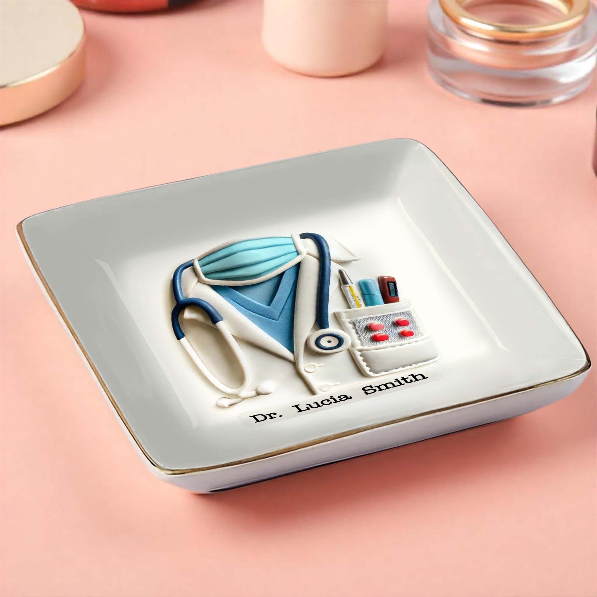 Celebrate A Caring Heart, Stethoscope And Medical Coat