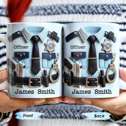 Officer, Police Uniform, Badge and Handcuffs