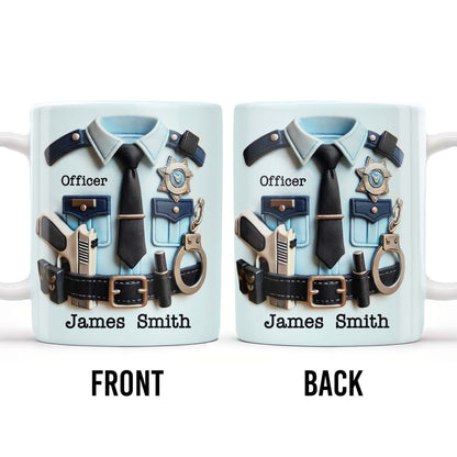 Officer, Police Uniform, Badge and Handcuffs