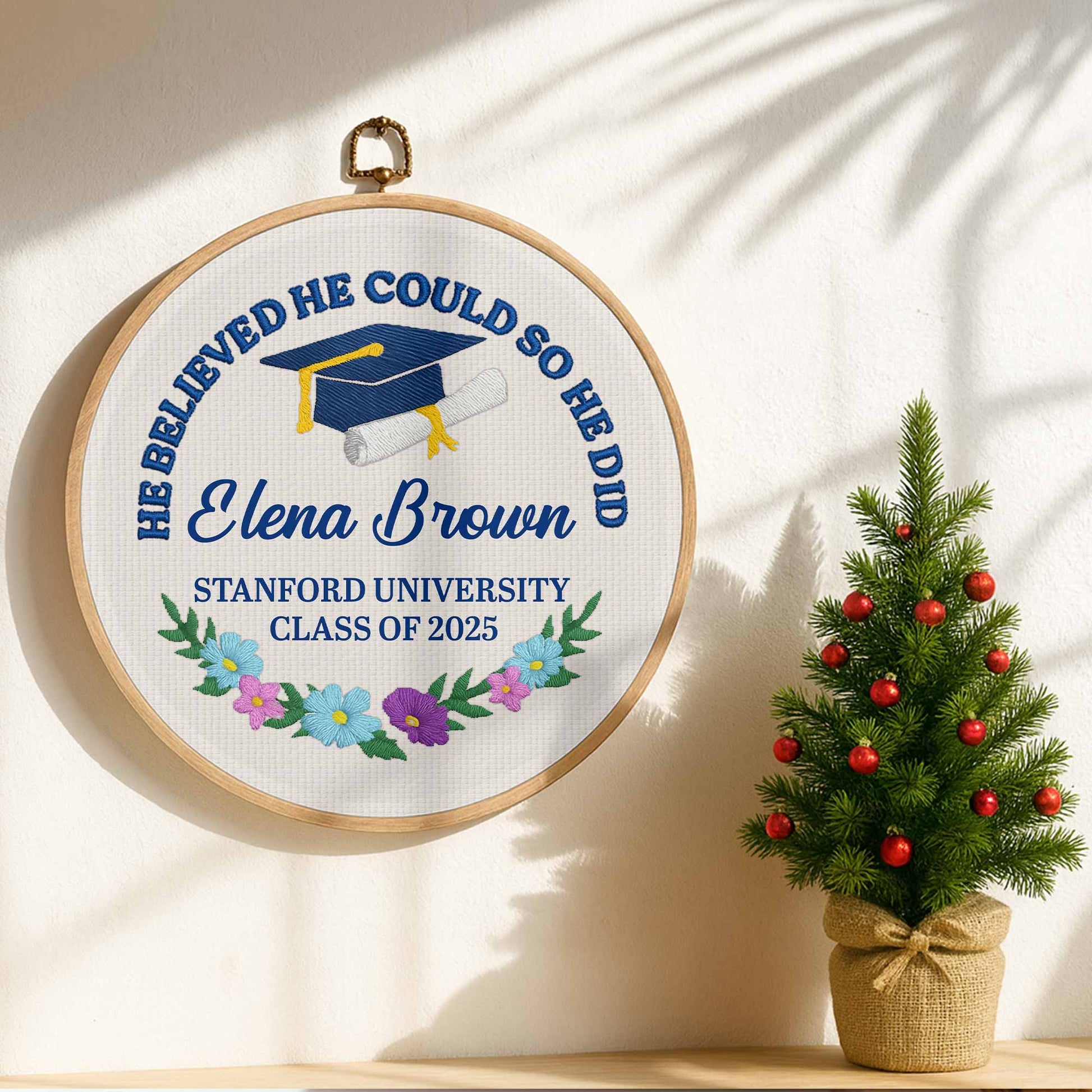 A Sweet Ending To A New Beginning With Graduation Cap And Flowers