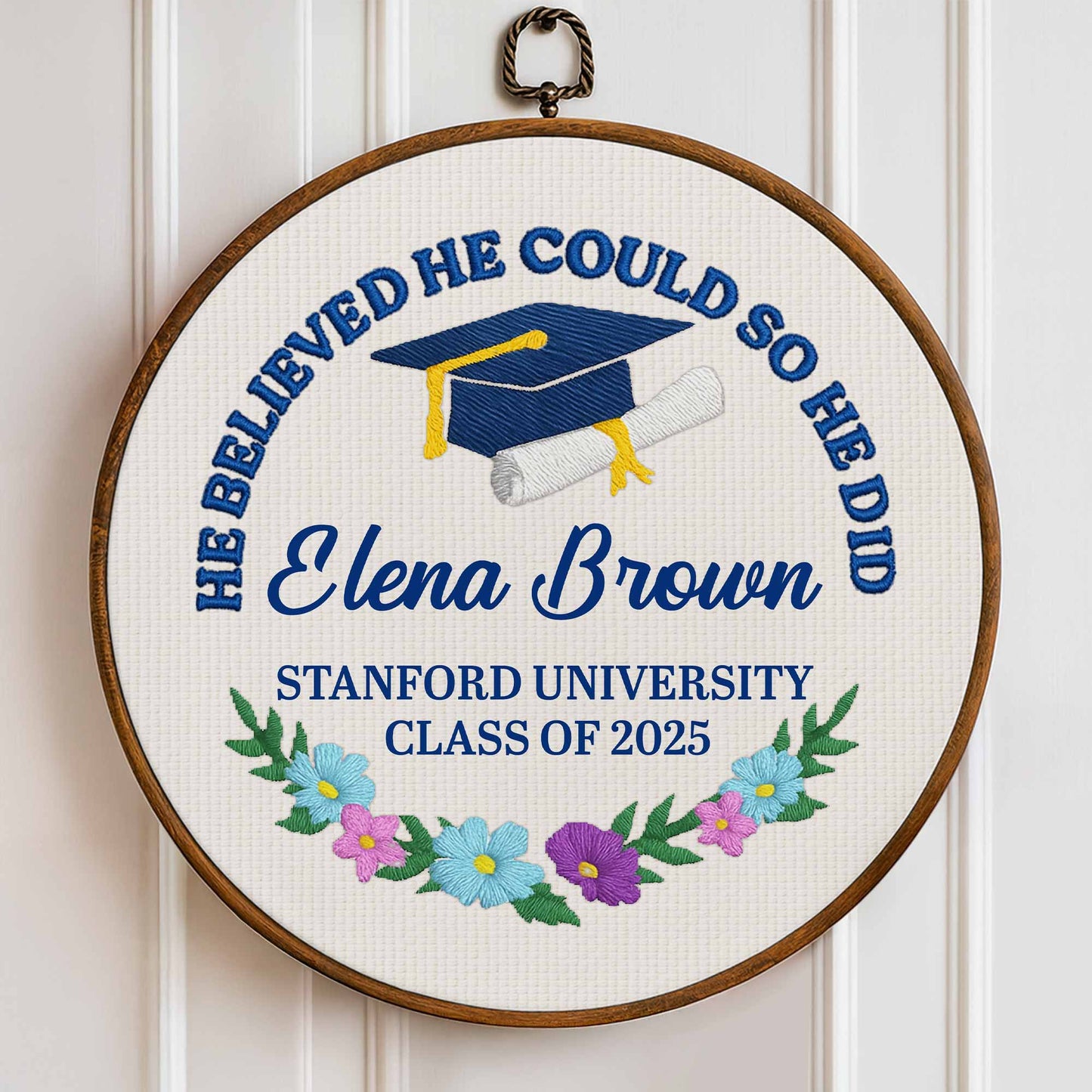 A Sweet Ending To A New Beginning With Graduation Cap And Flowers