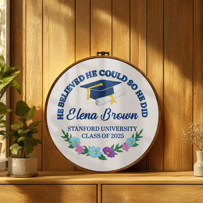 A Sweet Ending To A New Beginning With Graduation Cap And Flowers