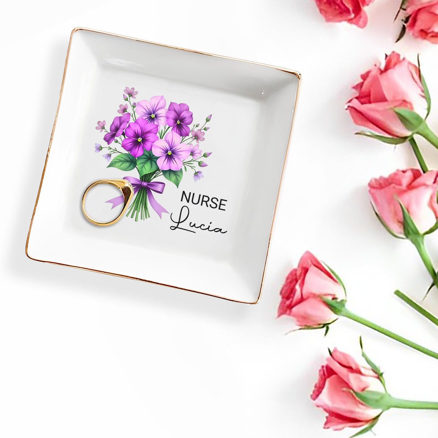 Celebrate Your Caring Spirit With This Floral Nurse-Inspired Design, Flowers And Ribbon