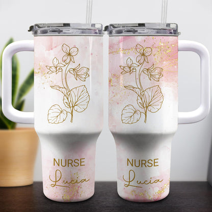 Create A Beautiful, Floral-Themed Tumbler Perfect For Any Dedicated Nurse, Flowers