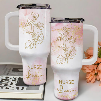 Create A Beautiful, Floral-Themed Tumbler Perfect For Any Dedicated Nurse, Flowers