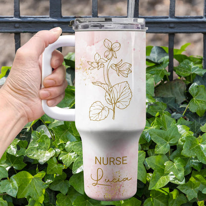 Create A Beautiful, Floral-Themed Tumbler Perfect For Any Dedicated Nurse, Flowers