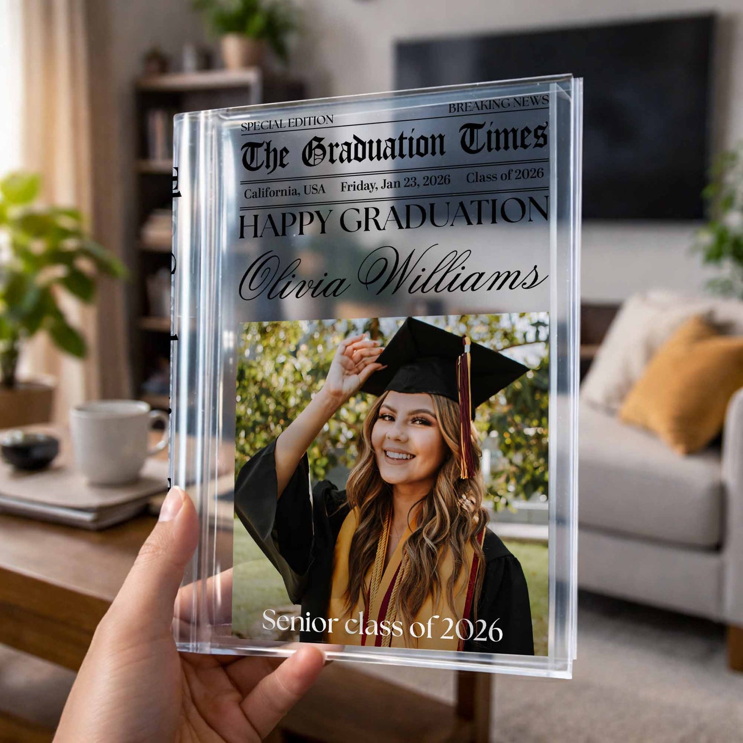 Happy Graduation Senior Class Special Edition Newspaper Vase