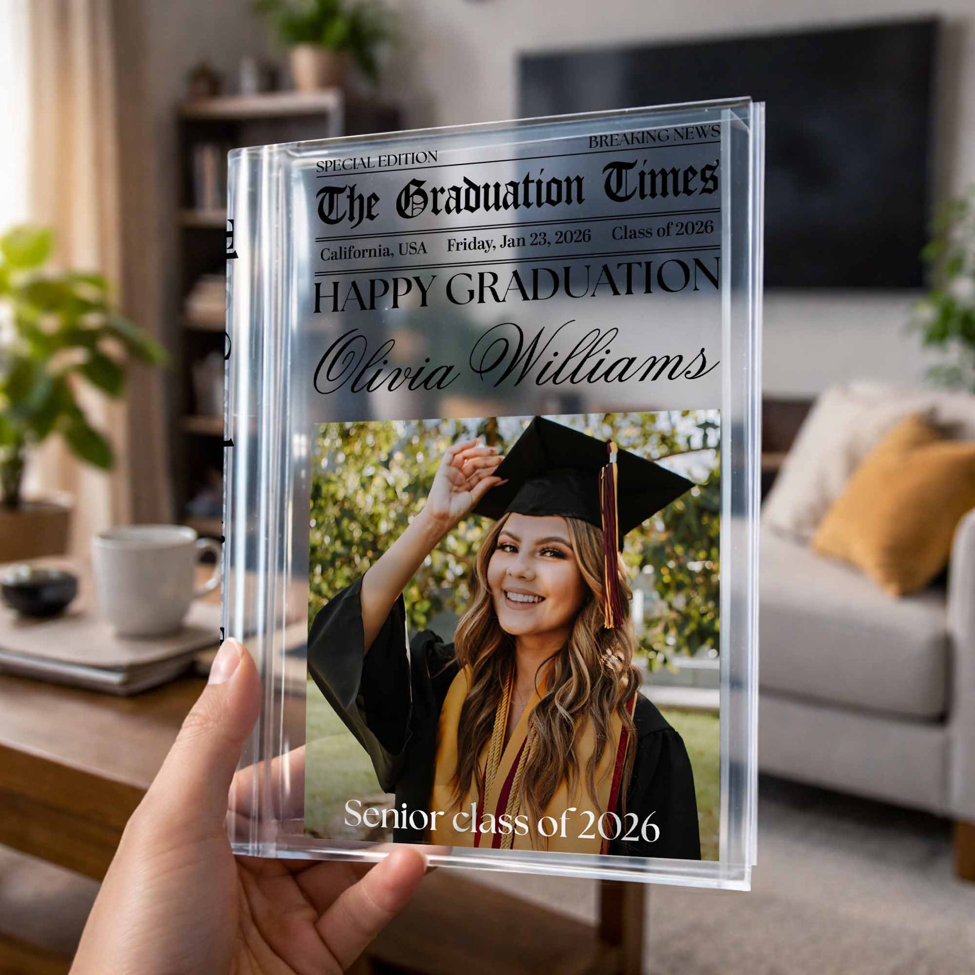 Happy Graduation Senior Class Special Edition Newspaper Vase