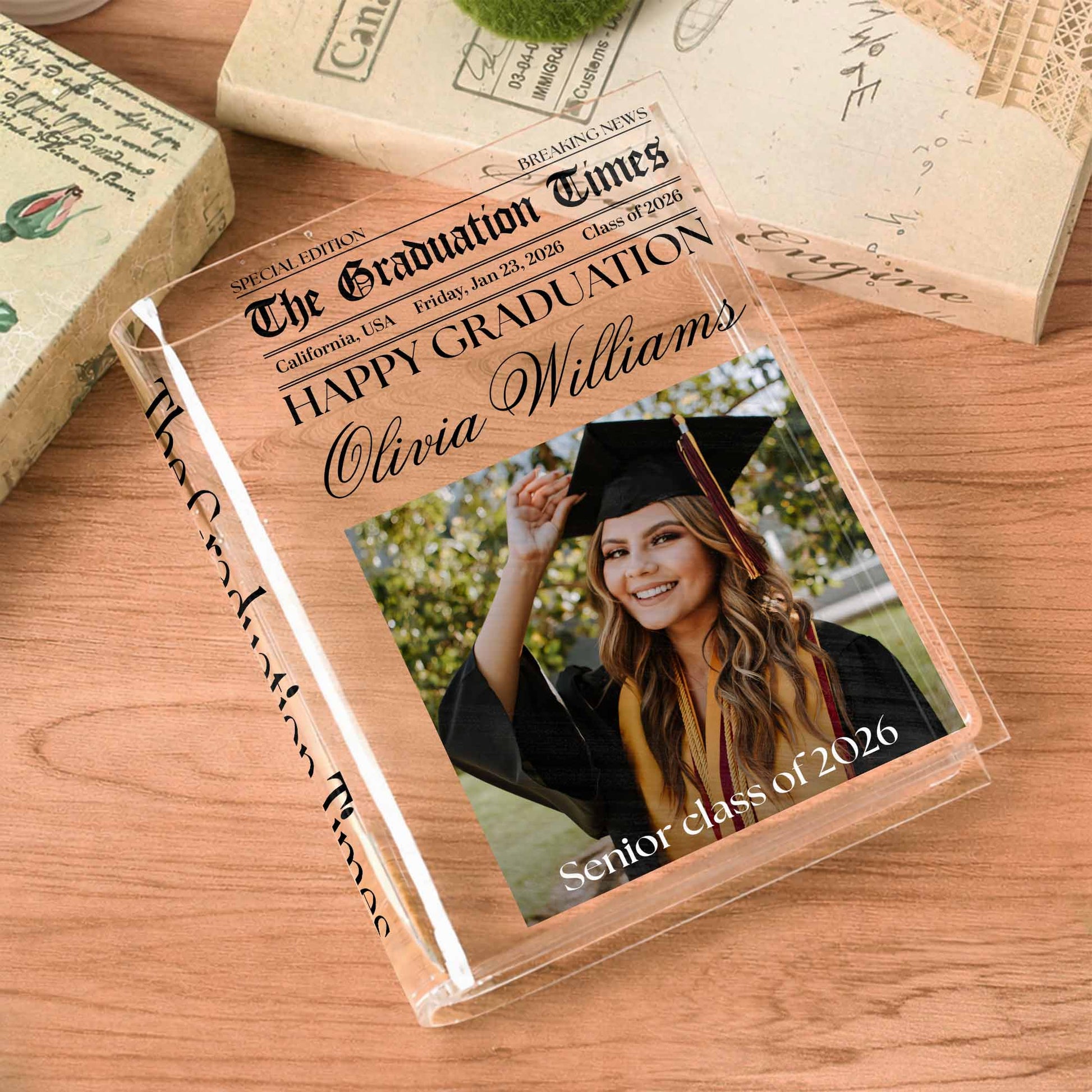 Happy Graduation Senior Class Special Edition Newspaper Vase