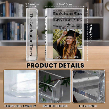 Happy Graduation Senior Class Special Edition Newspaper Vase