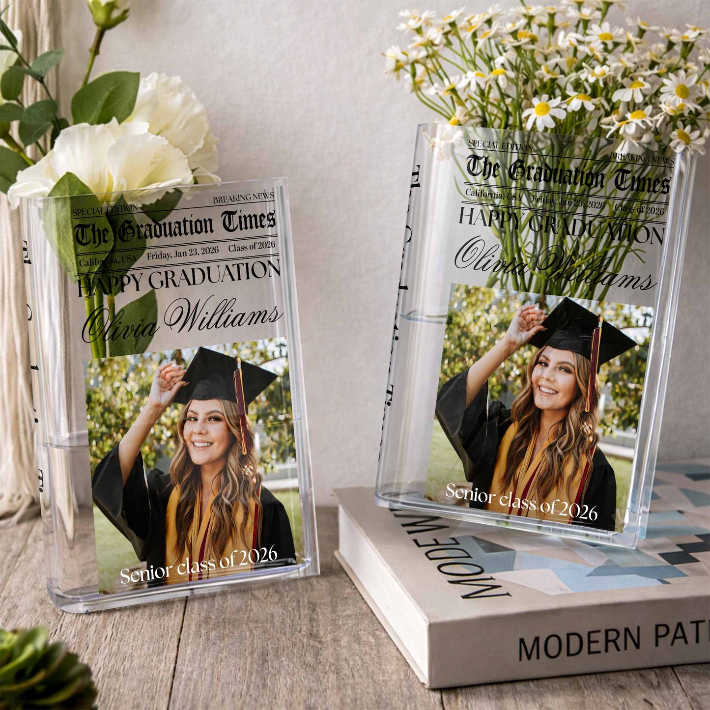 Happy Graduation Senior Class Special Edition Newspaper Vase