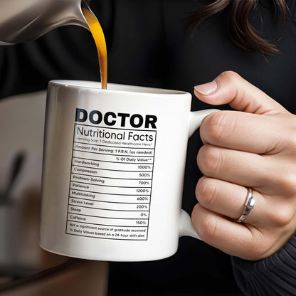 DOCTOR Nutritional Facts, Dedicated Healthcare Hero, Nutritional Label