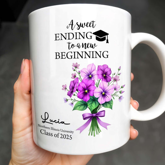 A Sweet Ending To A New Beginning, Flowers and Graduation Cap