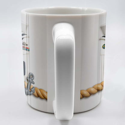 Celebrate Our Navy Heroes With Custom Navy Uniform And Anchor Design - Personalized Custom Coffee Mug - GRAD291_MG