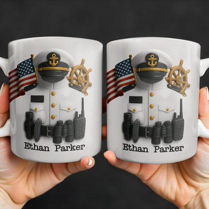 Celebrate Your Favorite Sailor, Navy Uniform and American Flag