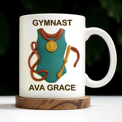Gymnast, Leotard, Medal, and Ribbon
