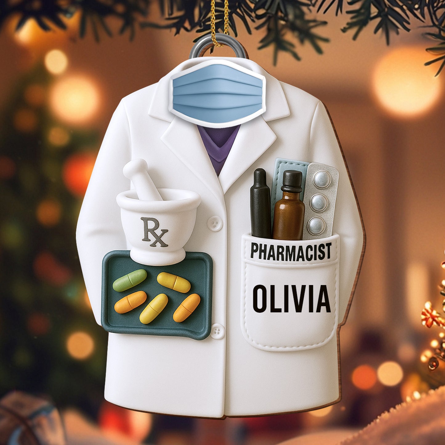Celebrate Your Favorite Pharmacist, Pharmacy Coat and Medical Bottles