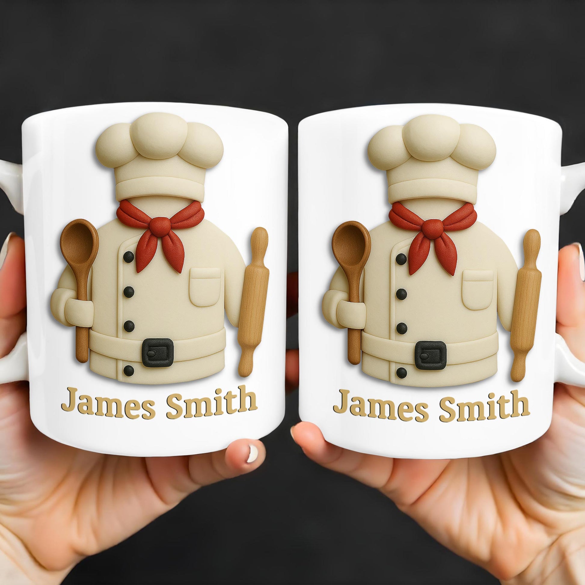 Create Your Personalized Chef Coffee Mug With Custom Name, Chef And Cooking Tools