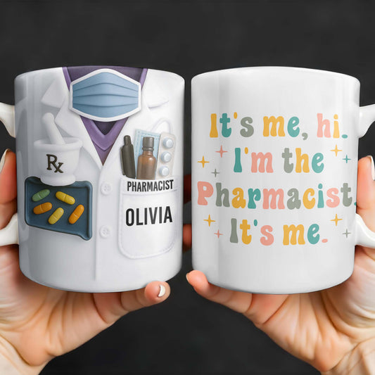 It's Me, Hi. I'm The Pharmacist. It's Me, Pharmacist Lab Coat and Medical Tools
