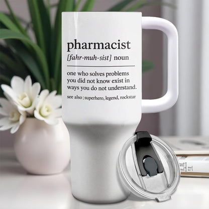 Customizable Tumbler For Pharmacists With Medical Essentials - Personalized 40oz Tumbler With Straw - GRAD311_TBS