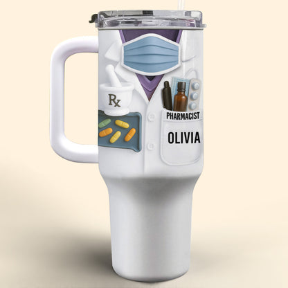 Customizable Tumbler For Pharmacists With Medical Essentials