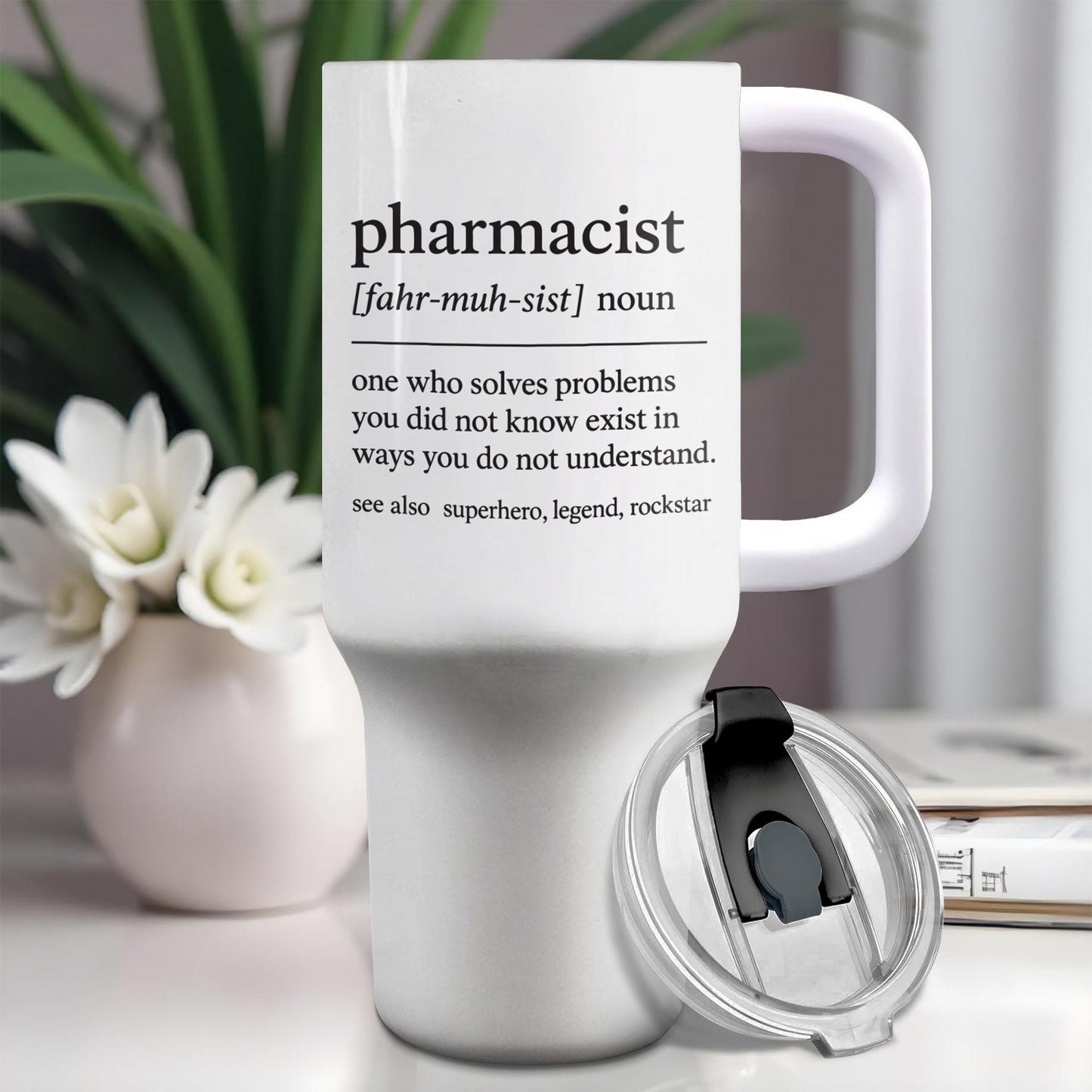 Customizable Tumbler For Pharmacists With Medical Essentials