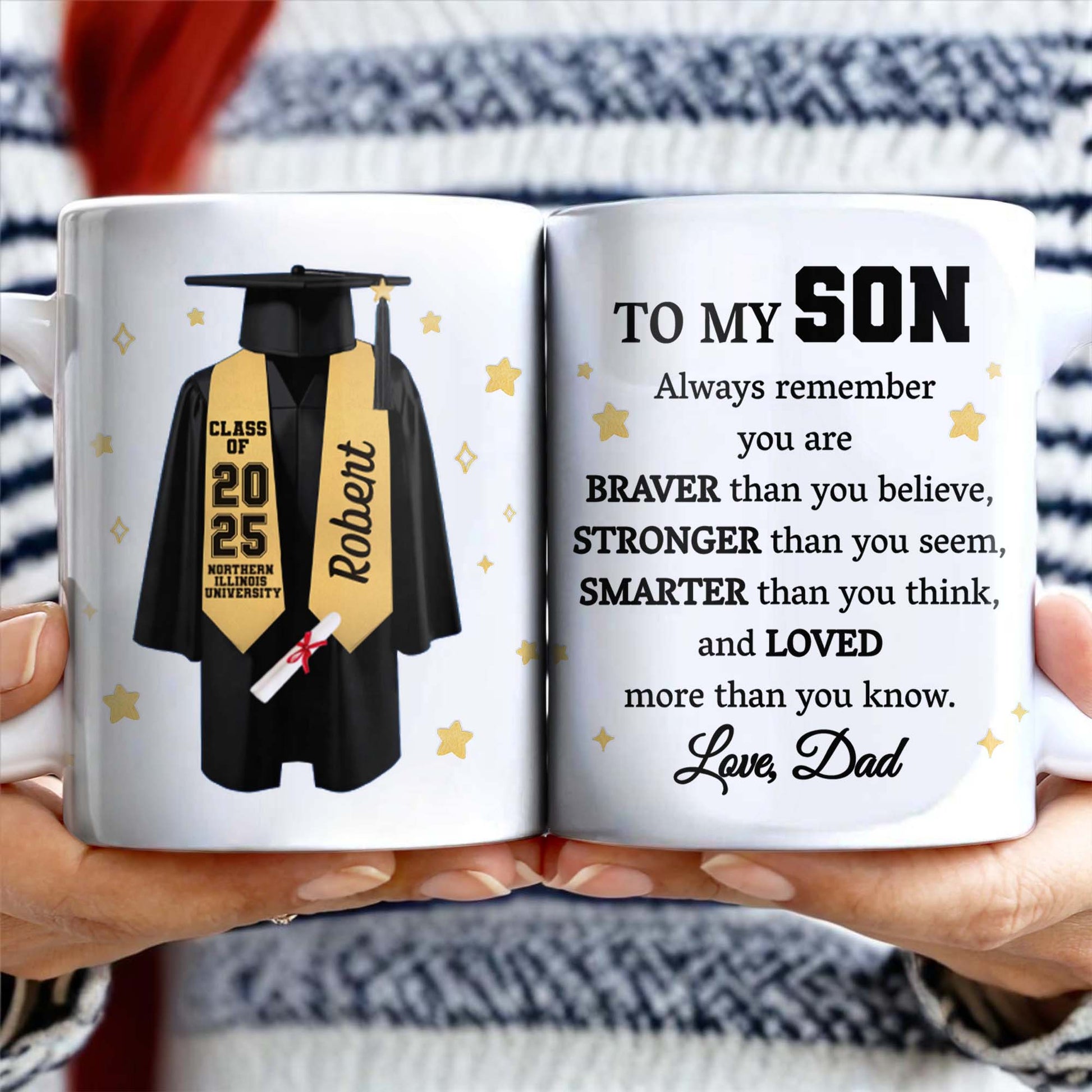 To My Son, Always Remember You Are Braver, Graduation Robe and Stars