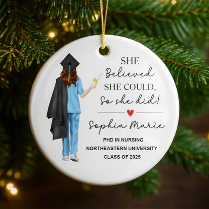 She Believed She Could, Graduation Cap And Flowers