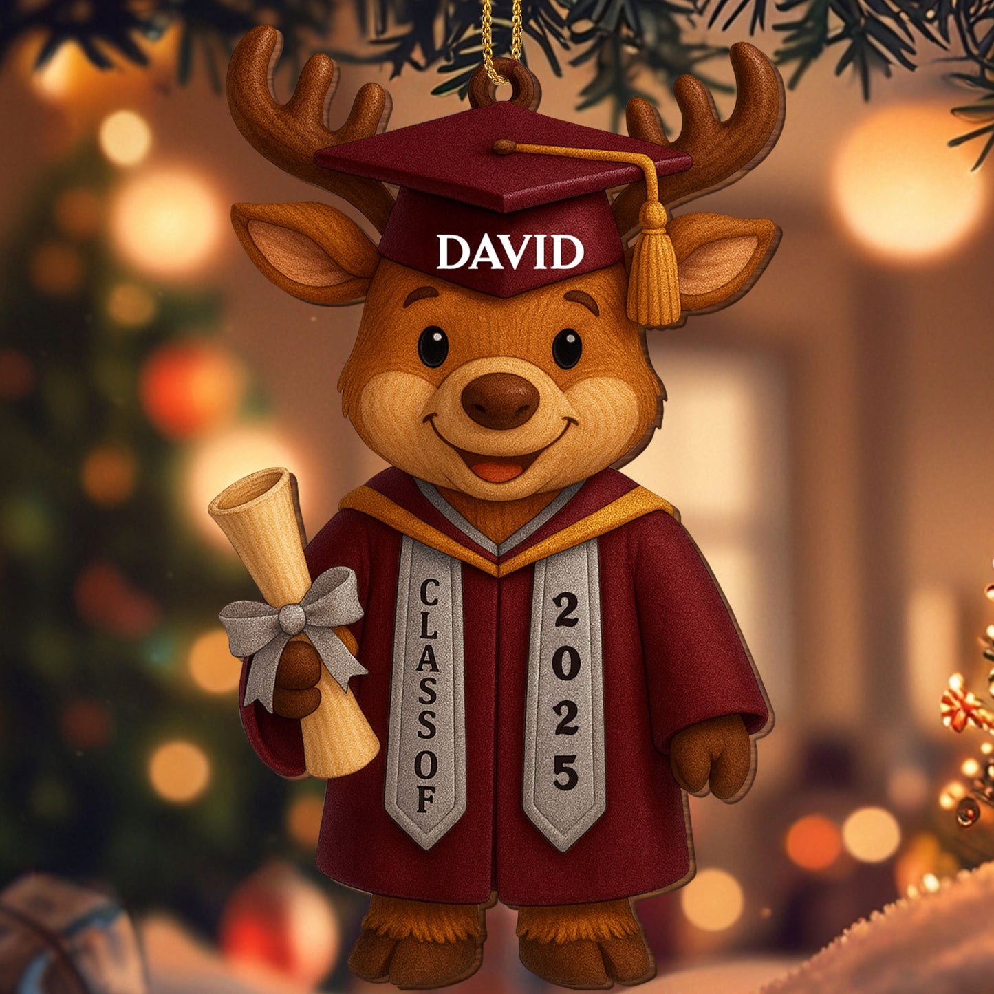Celebrate Your Graduate's Achievement, Reindeer Graduation Ornament