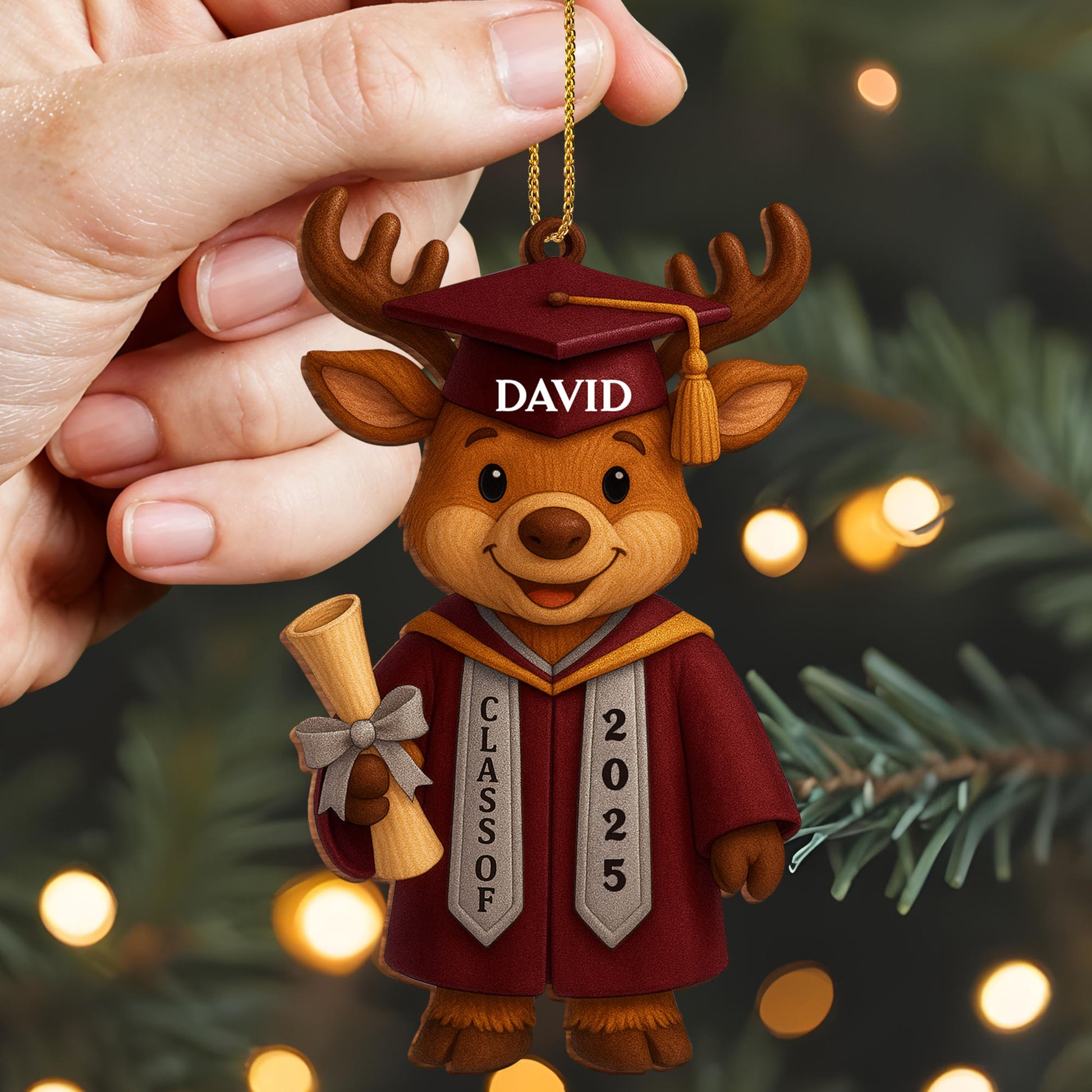 Celebrate Your Graduate's Achievement, Reindeer Graduation Ornament